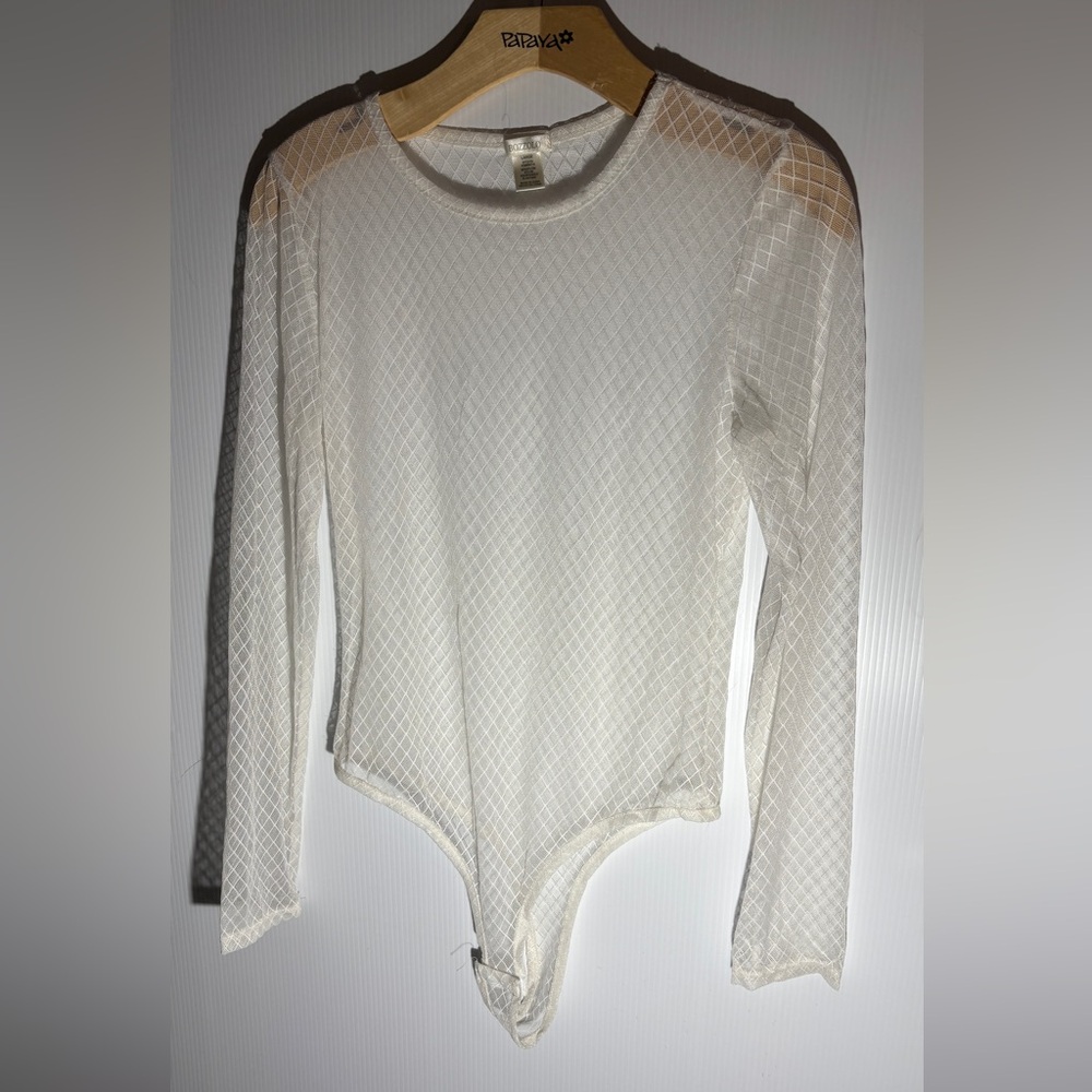 Bozzolo Cream Mesh Bodysuit